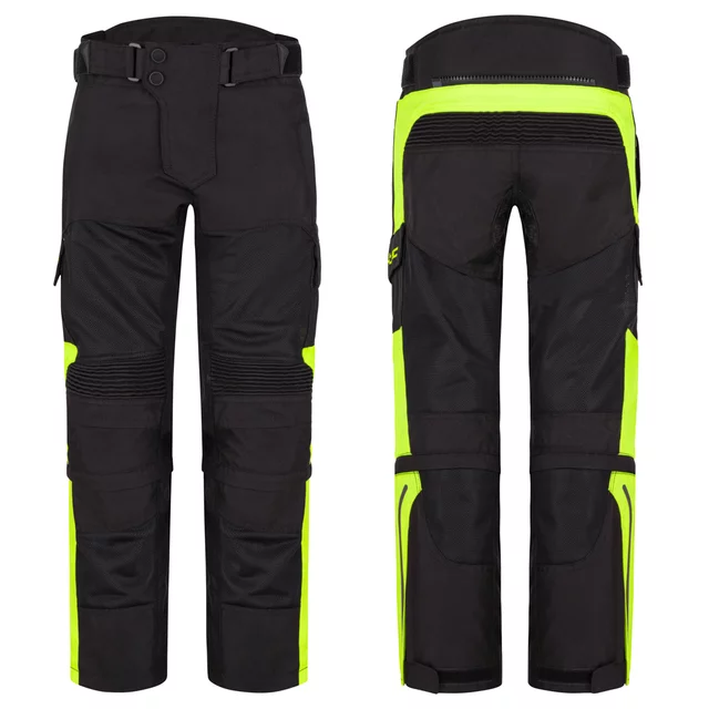 Children’s Adjustable Motorcycle Pants W-TEC Pinapoco - Black-Fluo