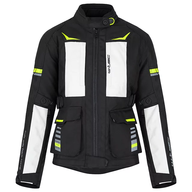 Women’s Motorcycle Jacket W-TEC Warao Lady - Black-Fluo