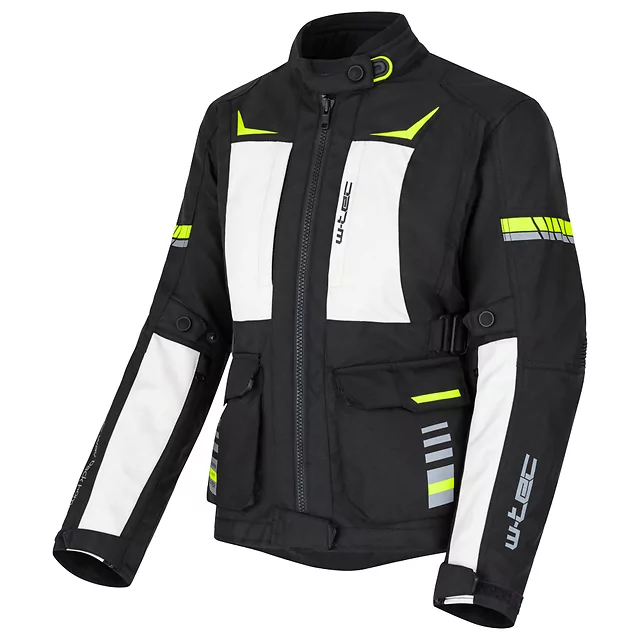 Women’s Motorcycle Jacket W-TEC Warao Lady - Black-Fluo