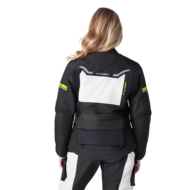 Women’s Motorcycle Jacket W-TEC Warao Lady - Black-Fluo