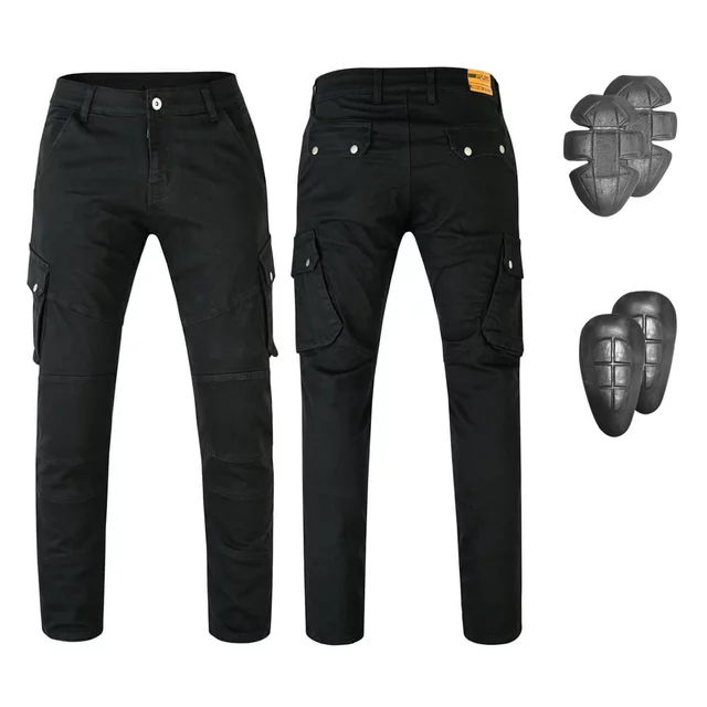 Motorcycle Pants W-TEC Nuksan - Black - Black