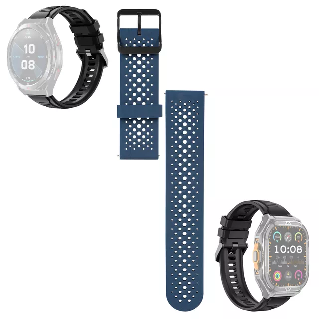 Replacement Strap for Smart Watches inSPORTline Rodamo & Zakuro, Perfo Blue