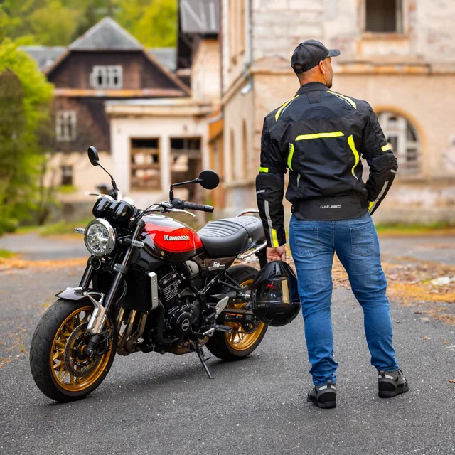 Motorcycle Jacket W-TEC Timuco - Black-Fluo