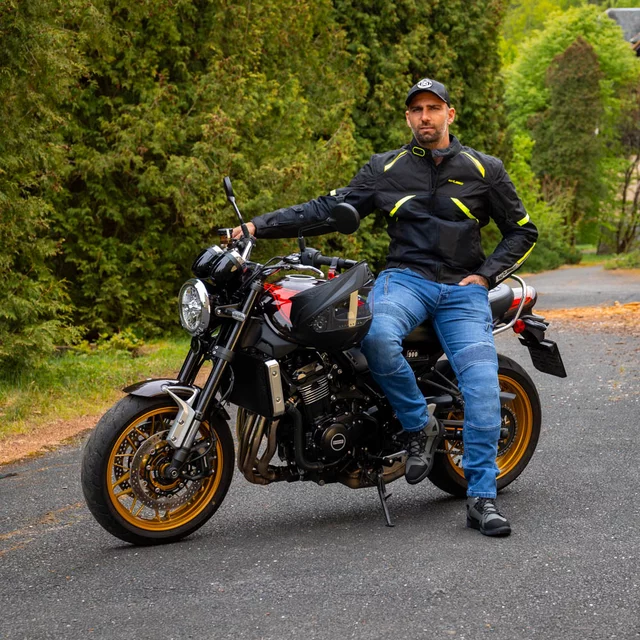 Motorcycle Jacket W-TEC Timuco - Black-Fluo