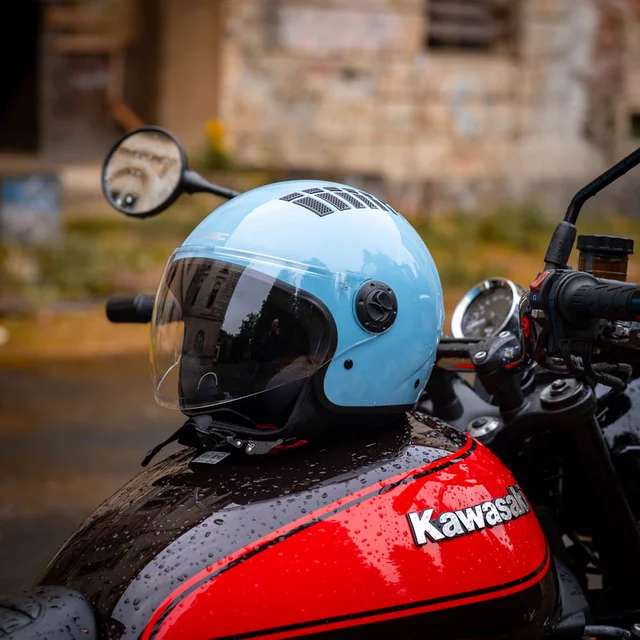 Open-Face Helmet W-TEC Baraldo Celeste