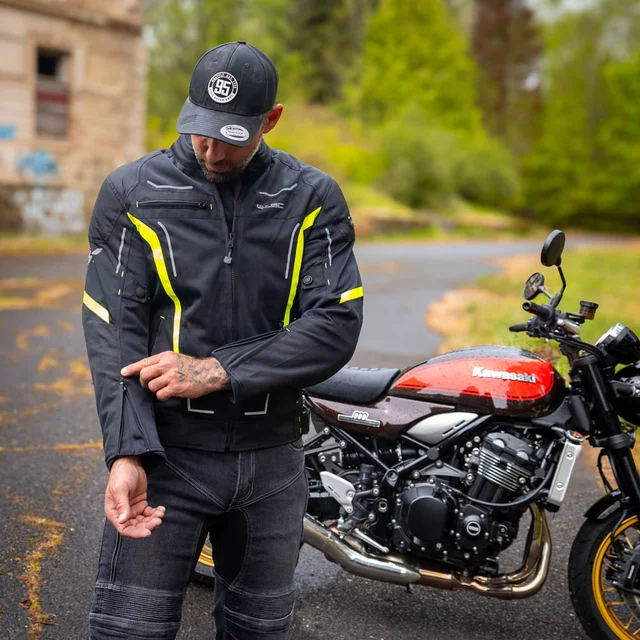 Men’s Summer Motorcycle Jacket W-TEC Mirelio - Black-Grey
