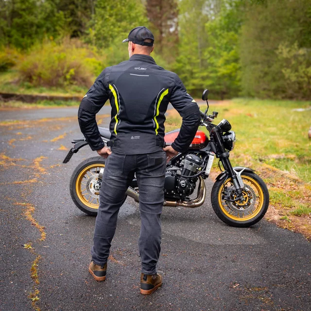 Men’s Summer Motorcycle Jacket W-TEC Mirelio - Black-Grey