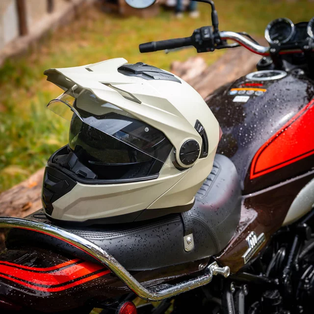 Flip-Up Enduro Helmet W-TEC Biscaia P/J - Black Glossy