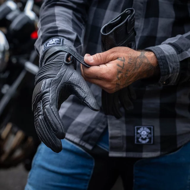 Motorcycle Gloves W-TEC Gabello - Black