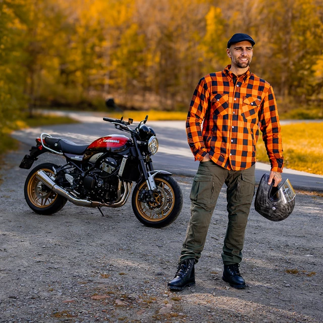 Motorcycle Shirt BOS Lumberjack - Dark Camo