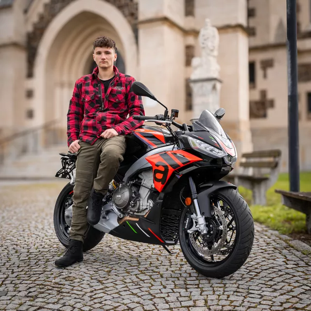 Aramid Motorcycle Shirt W-TEC Black Heart Reginald
