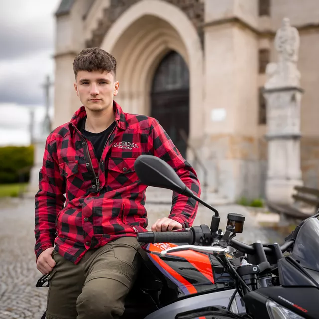 Aramid Motorcycle Shirt W-TEC Black Heart Reginald
