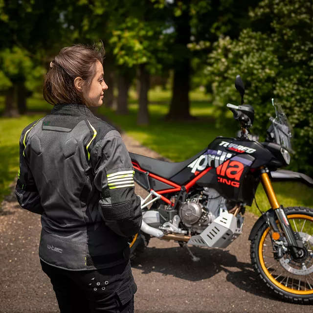 Women’s Summer Motorcycle Jacket W-TEC Jelsa - šedá-fluo