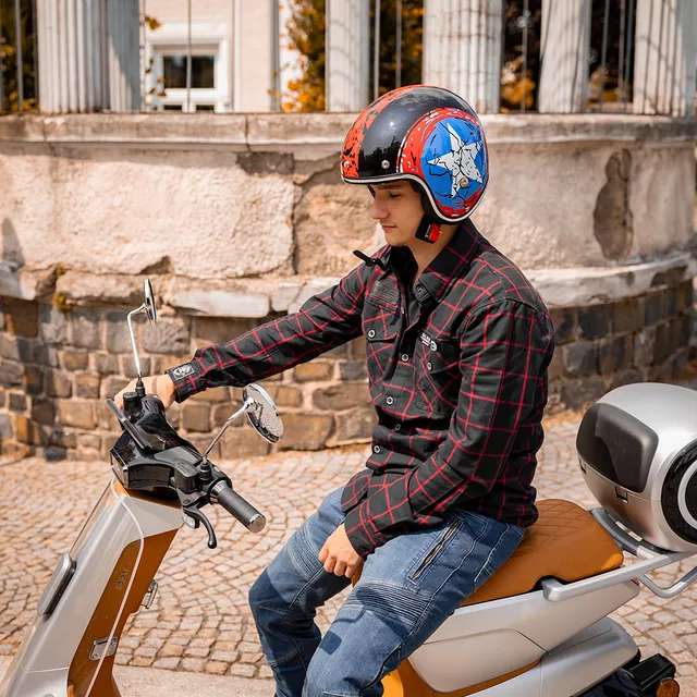 Shirt W-TEC Black Heart Respector II - Red-Black