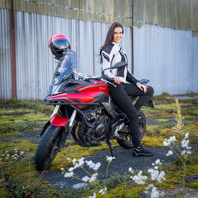 Women’s Summer Textile Motorcycle Jacket BOS Aylin - Silver Grey