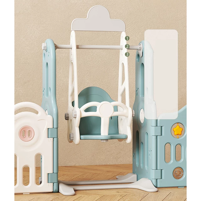 Plastic Playpen w/ Accessories inSPORTline Piglino 178 x 184 cm - Blue