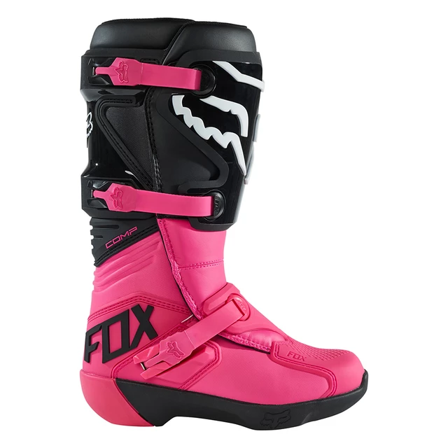 Women’s Motocross Boots FOX Comp Buckle Black Pink MX23 - Black/Pink
