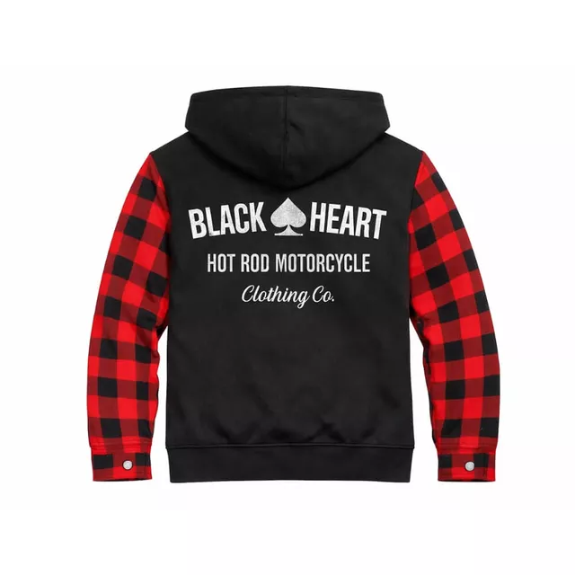 Motorcycle Hoodie W-TEC Black Heart Ramforge - Red-Black