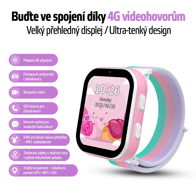 Children’s Smart Watch inSPORTline Cubbio - White