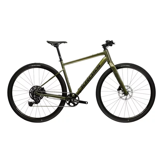 Gravel Bike Kross Esker 1.0 FL 28” – 2026 - zelená/grafitová/lesk - zelená/grafitová/lesk