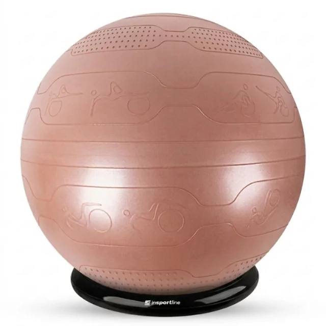 Exercise Ball inSPORTline Stretch Ball 75 cm w/ BallBase - Mint - mocha mousse