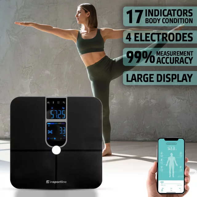 Smart Scale inSPORTline Syncale 100 - Black - Black