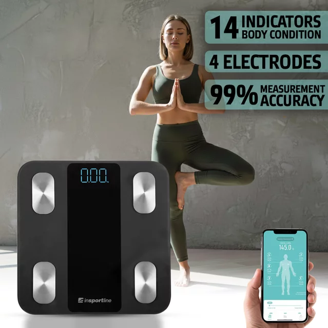 Smart Scale inSPORTline Syncale 20 - Black - Black