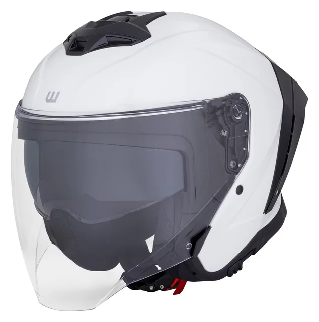 Motorcycle Helmet W-TEC Voltik - Matt Black - White Glossy