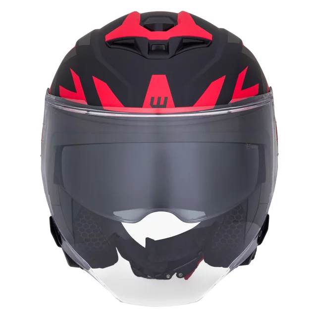 Motorcycle Helmet W-TEC Voltik Graphic - Red
