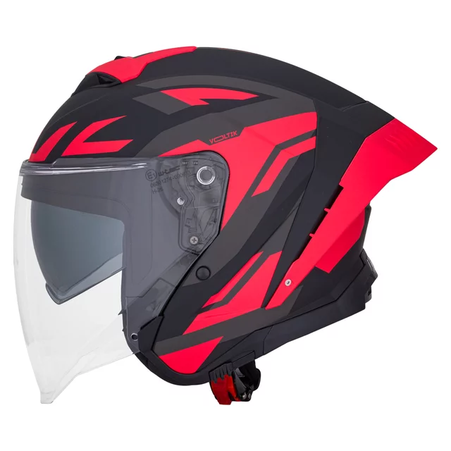 Motorcycle Helmet W-TEC Voltik Graphic - Red