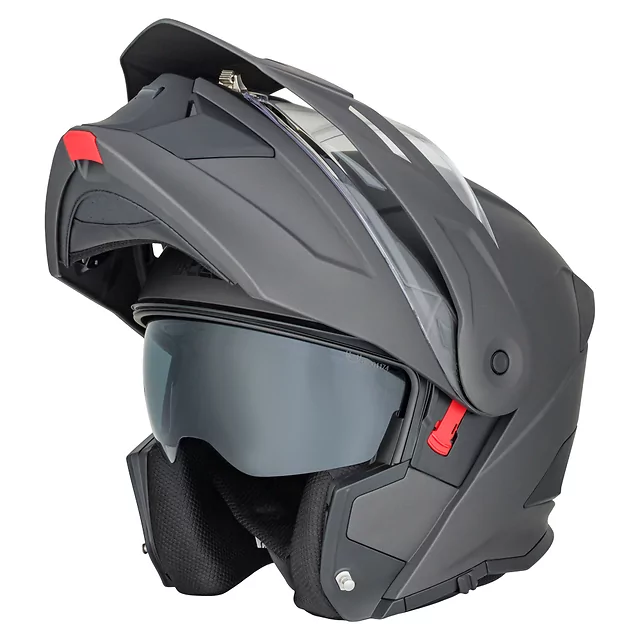 3-in-1 Flip-Up Motorcycle Helmet W-TEC Neovu - Grey