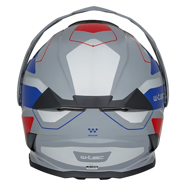 3-in-1 Flip-Up Motorcycle Helmet W-TEC Neovu Graphic - Black-Fluo