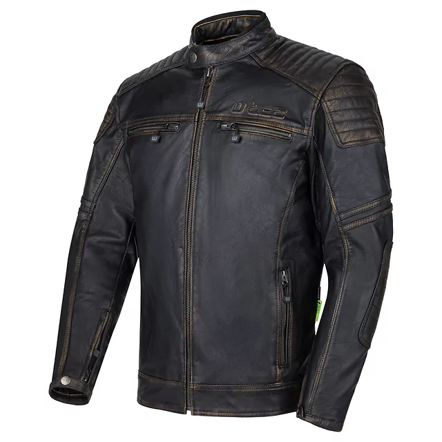Leather Motorcycle Jacket W-TEC Mungelli EVO - vintage černo-hnědá