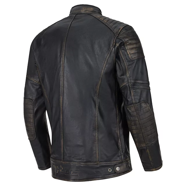 Leather Motorcycle Jacket W-TEC Mungelli EVO - vintage černo-hnědá