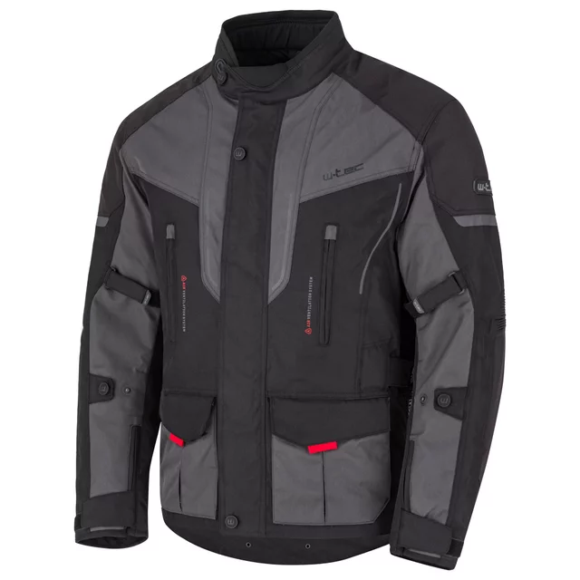 Men’s Motorcycle Jacket W-TEC Xeniaq - Black-Grey