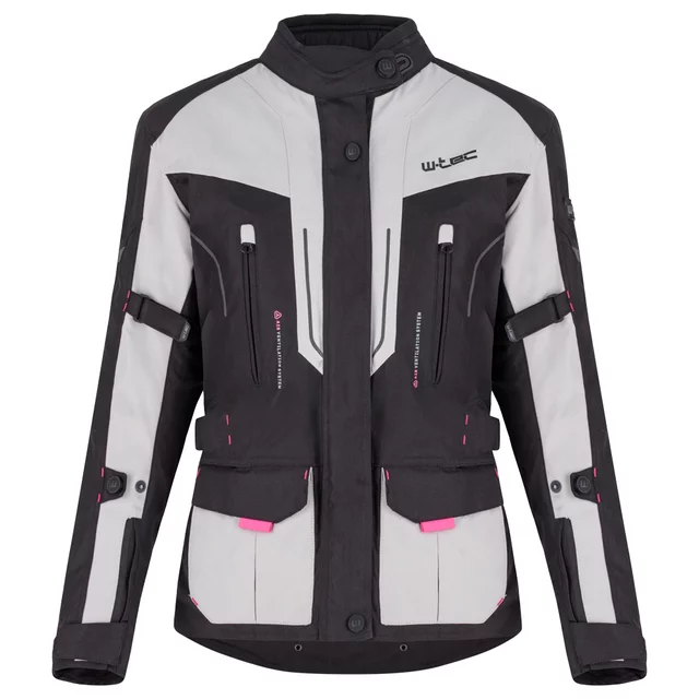 Women’s Motorcycle Jacket W-TEC Xenia - Black-Grey - Black-Grey