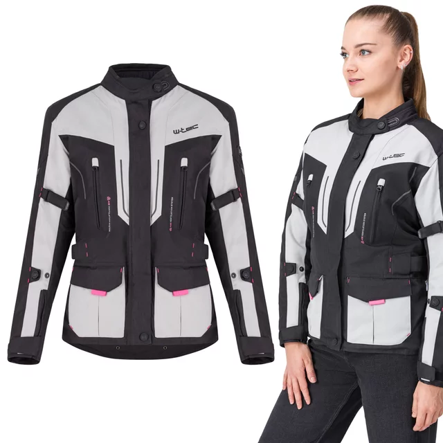 Women’s Motorcycle Jacket W-TEC Xenia - Black-Grey