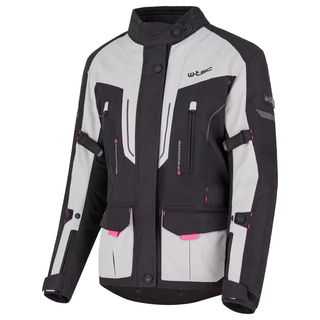 Women’s Motorcycle Jacket W-TEC Xenia - Black-Grey