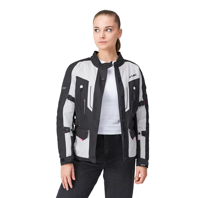 Women’s Motorcycle Jacket W-TEC Xenia - Black-Grey