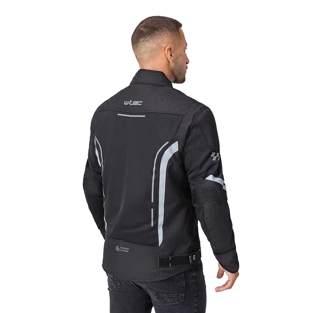 Men’s Summer Motorcycle Jacket W-TEC Mirelio - šedo-modro-červená