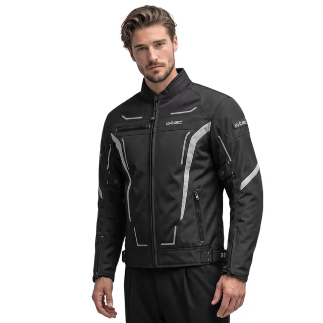 Men’s Summer Motorcycle Jacket W-TEC Mirelio - Black-Fluo