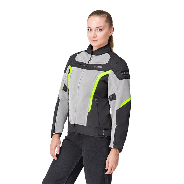 Women’s Summer Motorcycle Jacket W-TEC Mirelia - Black-Grey
