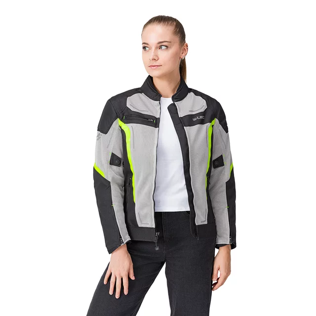 Women’s Summer Motorcycle Jacket W-TEC Mirelia - Black-Grey