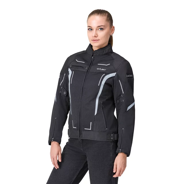 Women’s Summer Motorcycle Jacket W-TEC Mirelia - Black-Grey
