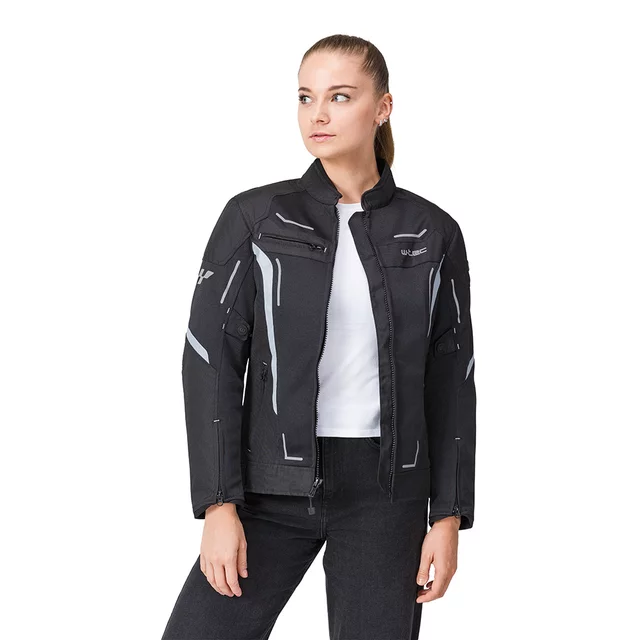 Women’s Summer Motorcycle Jacket W-TEC Mirelia - Black-Grey