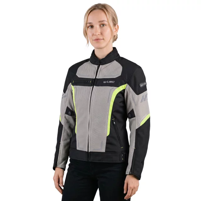 Women’s Summer Motorcycle Jacket W-TEC Mirelia - Black-Grey