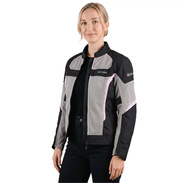 Women’s Summer Motorcycle Jacket W-TEC Mirelia - Black-Grey