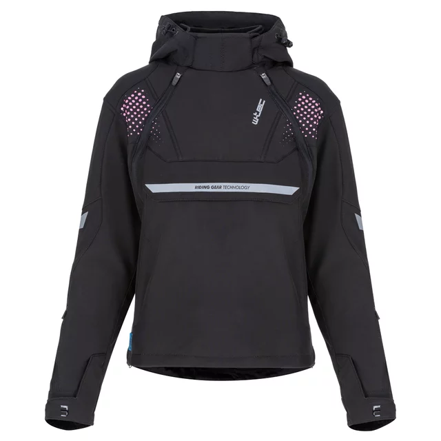Women’s Softshell Motorcycle Jacket W-TEC Annorack Lady - Black-Pink