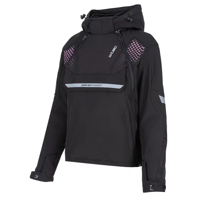 Women’s Softshell Motorcycle Jacket W-TEC Annorack Lady - Black-Pink