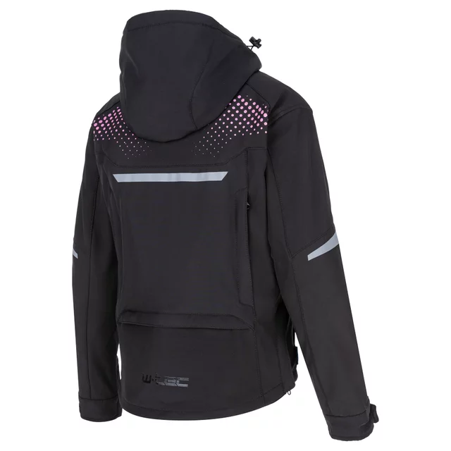 Women’s Softshell Motorcycle Jacket W-TEC Annorack Lady - Black-Pink